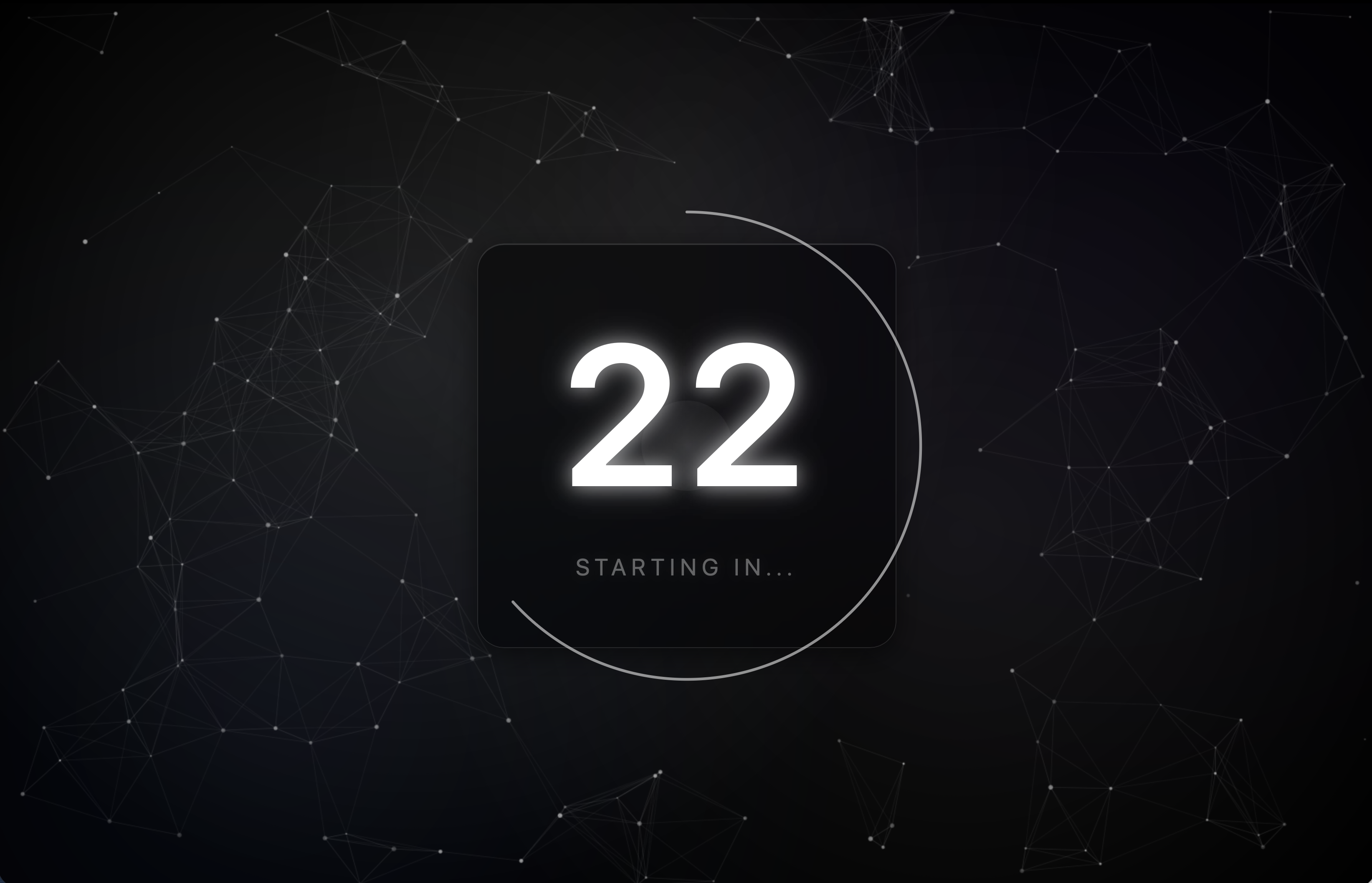 Countdown-Overlay: Starting in… mit Fortschrittsring